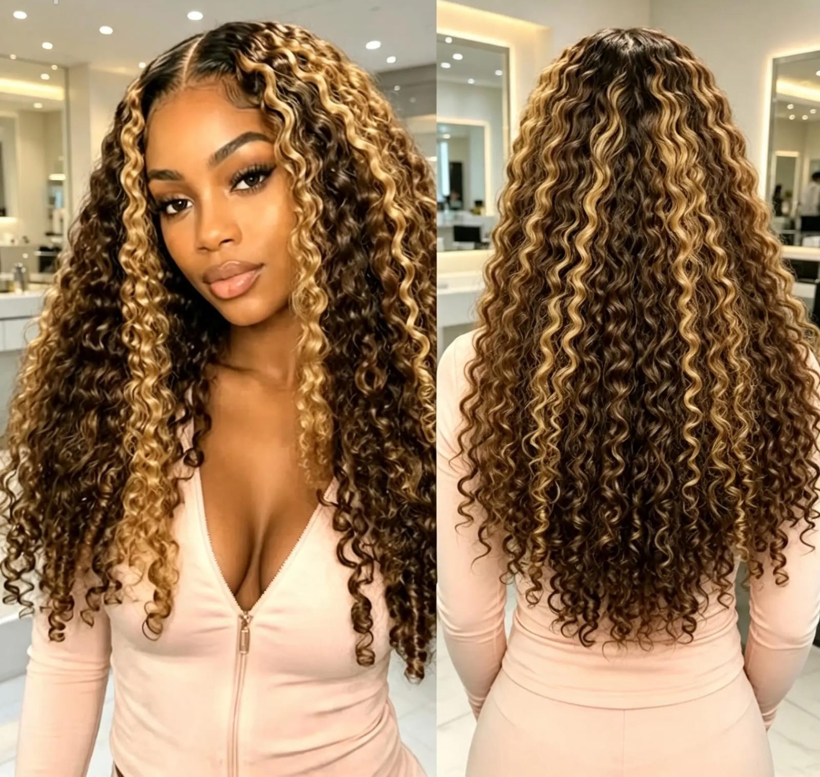20 inch Water Curl Wig