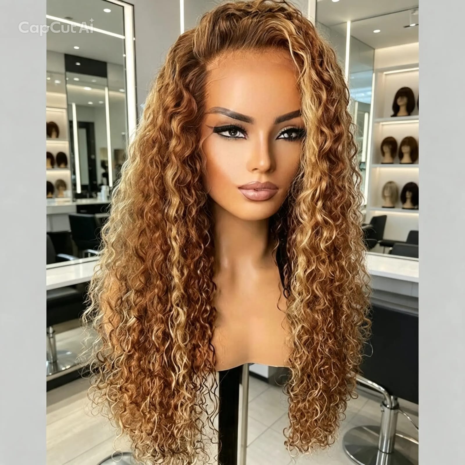 22 inch Water Curl Wig